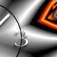 Abstrakt metallic Designer Wanduhr modernes Wanduhren Design leise kein ticken DIXTIME 3DS-0333