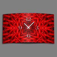 Abstrakt rot Designer Wanduhr modernes Wanduhren Design leise kein ticken DIXTIME 3DS-0332