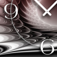 Digital Art rot Designer Wanduhr modernes Wanduhren Design leise kein ticken DIXTIME 3DS-0323