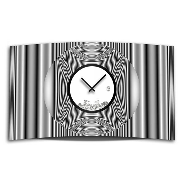 Abstrakt grau Designer Wanduhr modernes Wanduhren Design leise kein ticken DIXTIME 3DS-0322