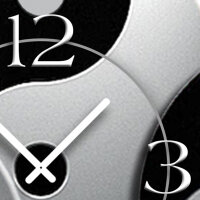 Motiv Yin Yang Designer Wanduhr modernes Wanduhren Design leise kein ticken DIXTIME 3DS-0321