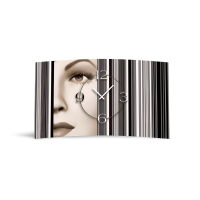 Digital Art Frau Designer Wanduhr modernes Wanduhren...