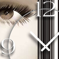 Digital Art Frau Designer Wanduhr modernes Wanduhren Design leise kein ticken DIXTIME 3DS-0317