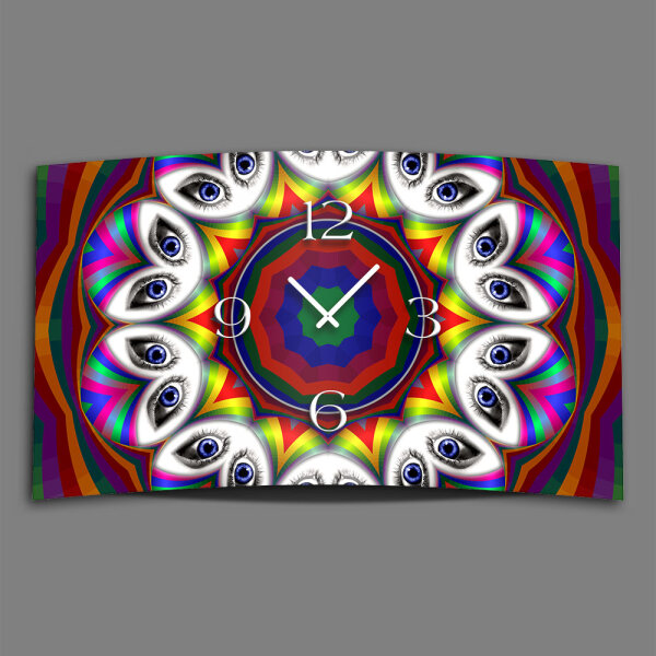 Digital Art Augen Designer Wanduhr modernes Wanduhren Design leise kein ticken DIXTIME 3DS-0312