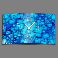 Abstrakt blau Designer Wanduhr modernes Wanduhren Design...