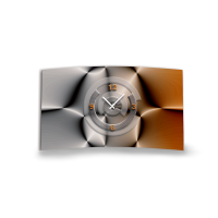 Abstrakt grau braun Designer Wanduhr modernes Wanduhren...