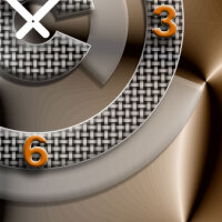 Abstrakt grau braun Designer Wanduhr modernes Wanduhren Design leise kein ticken DIXTIME 3DS-0307