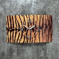 Animalprint Fell Tiger Designer Wanduhr modernes Wanduhren Design leise kein ticken DIXTIME 3DS-0295