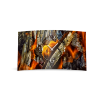 Motiv Feuer Glut Designer Wanduhr modernes Wanduhren...