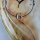 Abstrakt apricot hochkant Designer Wanduhr modernes Wanduhren Design leise kein ticken dixtime 3D-0014