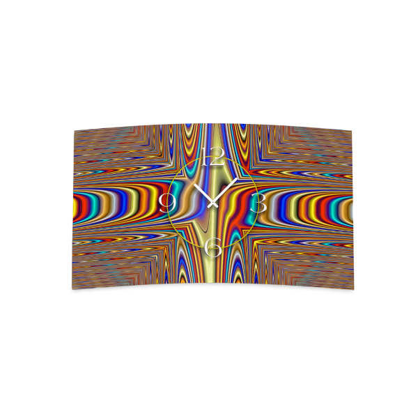Digital Art Psychedelic Designer Wanduhr modernes Wanduhren Design leise kein ticken DIXTIME 3DS-0275