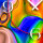 Digital Art Farbverlauf bunt Designer Wanduhr modernes Wanduhren Design leise kein ticken DIXTIME 3DS-0264