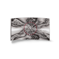 Digital Art grau abstrakt Designer Wanduhr modernes...