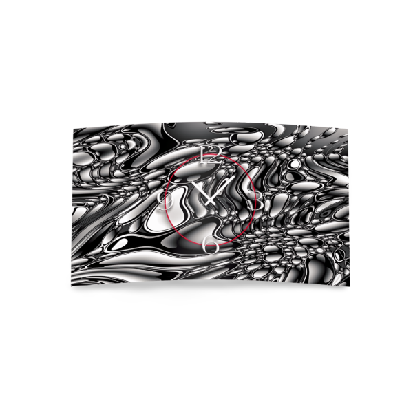 Digital Art liquid grau Designer Wanduhr modernes Wanduhren Design leise kein ticken DIXTIME 3DS-0261