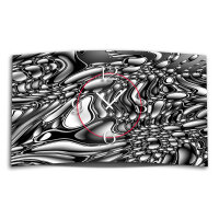 Digital Art liquid grau Designer Wanduhr modernes Wanduhren Design leise kein ticken DIXTIME 3DS-0261