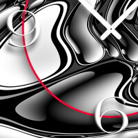 Digital Art liquid grau Designer Wanduhr modernes Wanduhren Design leise kein ticken DIXTIME 3DS-0261