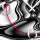 Digital Art liquid grau Designer Wanduhr modernes Wanduhren Design leise kein ticken DIXTIME 3DS-0261