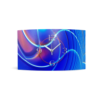 Abstrakt Digital Art blau Designer Wanduhr modernes...