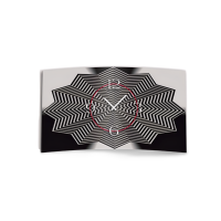Abstrakt digital star grau Designer Wanduhr modernes...