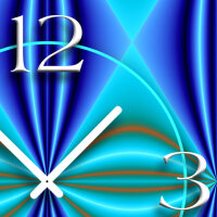 Abstrakt Muster blau türkis Designer Wanduhr modernes Wanduhren Design leise kein ticken DIXTIME 3DS-0255
