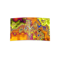 Abstrakt Digital Art bunt Designer Wanduhr modernes...