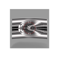 Abstrakt silbergrau schwarz Designer Wanduhr modernes...