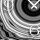 Abstrakt grau Designer Wanduhr modernes Wanduhren Design leise kein ticken dixtime 3DS-0249