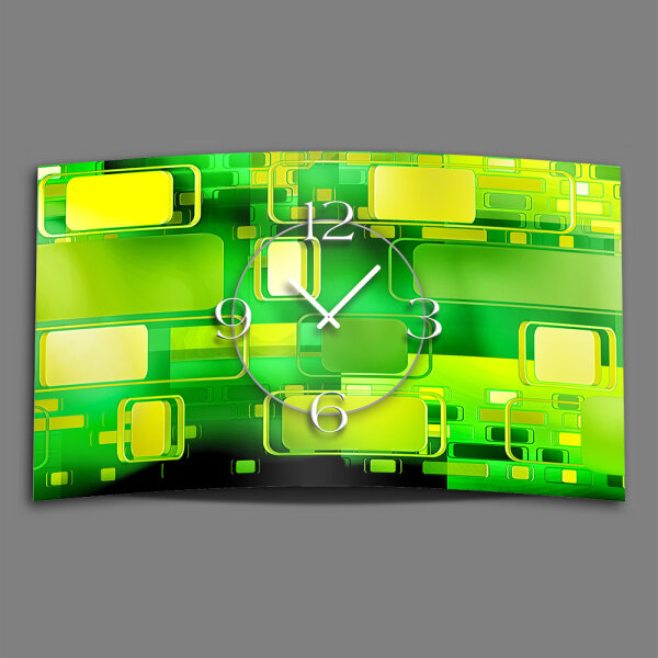 Retro grün Designer Wanduhr modernes Wanduhren Design leise kein ticken dixtime 3DS-0247