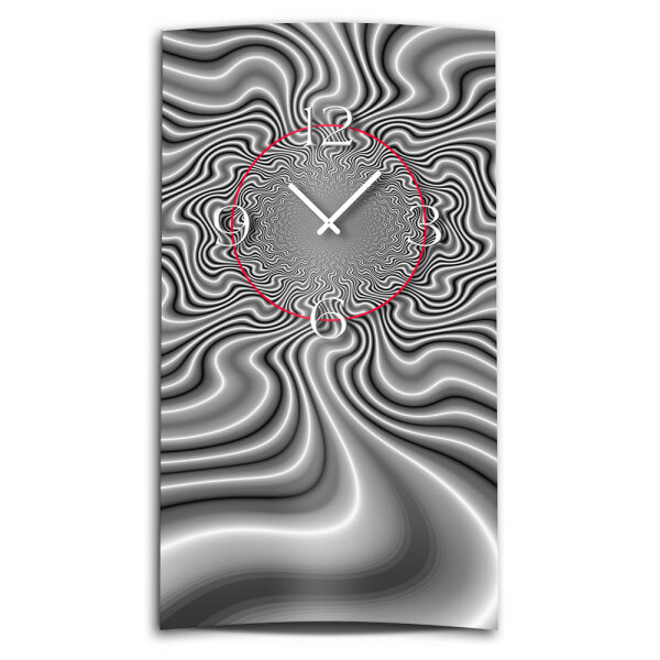 Abstrakt grau Designer Wanduhr modernes Wanduhren Design leise kein ticken dixtime 3DS-0243