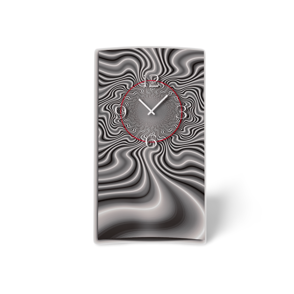 Abstrakt grau Designer Wanduhr modernes Wanduhren Design leise kein ticken dixtime 3DS-0243