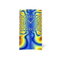 Psychodelic Techno  hochkant Designer Wanduhr modernes...