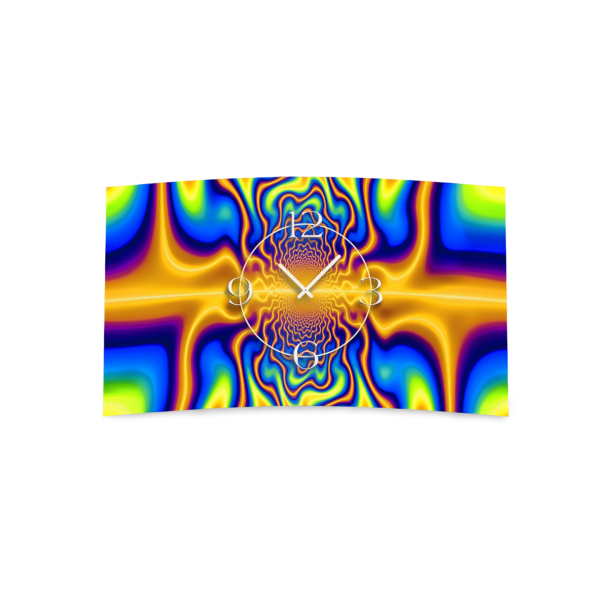 Psychodelic Techno Designer Wanduhr modernes Wanduhren Design leise kein ticken dixtime 3DS-0241