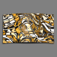 Abstrakt Schlange Designer Wanduhr modernes Wanduhren Design leise kein ticken  dixtime 3DS-0240