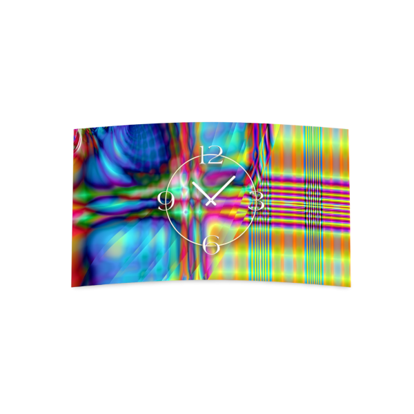 Psychodelic bunt Designer Wanduhr modernes Wanduhren Design leise kein ticken dixtime 3DS-0238