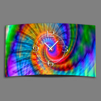 Psychodelic Regenbogen Designer Wanduhr modernes...