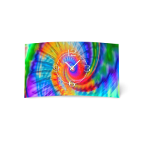 Psychodelic Regenbogen Designer Wanduhr modernes...