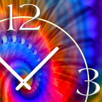 Psychodelic Regenbogen Designer Wanduhr modernes Wanduhren Design leise kein ticken dixtime 3DS-0237
