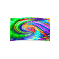 Psychodelic Spirale bunt Designer Wanduhr modernes...