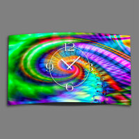 Psychodelic Spirale bunt Designer Wanduhr modernes Wanduhren Design leise kein ticken dixtime 3DS-0236