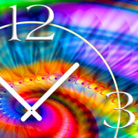 Psychodelic Spirale bunt Designer Wanduhr modernes Wanduhren Design leise kein ticken dixtime 3DS-0236