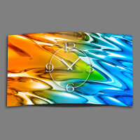 Abstrakt Farbverlauf Designer Wanduhr modernes Wanduhren Design leise kein ticken dixtime 3DS-0234