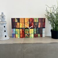 Abstrakt mosaik bunt Designer Wanduhr modernes Wanduhren Design leise kein ticken dixtime 3DS-0231
