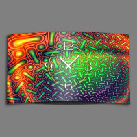 Psychedelic bunt Designer Wanduhr modernes Wanduhren...