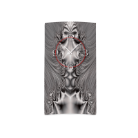 Psychedelic silbergrau Designer Wanduhr modernes...