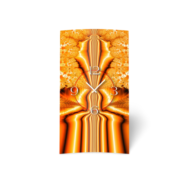 Psychedelic orange  Designer Wanduhr modernes Wanduhren Design leise kein ticken dixtime 3DS-0212