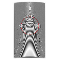 Psychedelic grau hochkant Designer Wanduhr modernes...