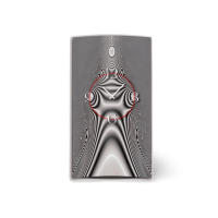 Psychedelic grau hochkant Designer Wanduhr modernes...