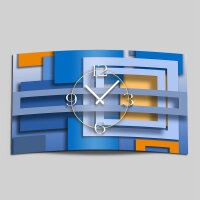 Abstrakt blau Designer Wanduhr modernes Wanduhren Design...