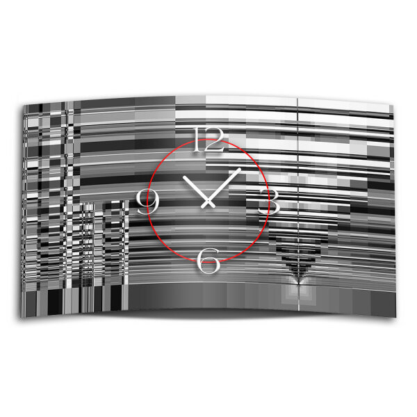 Abstrakt grau schwarz Designer Wanduhr modernes Wanduhren Design leise kein ticken dixtime 3DS-0209