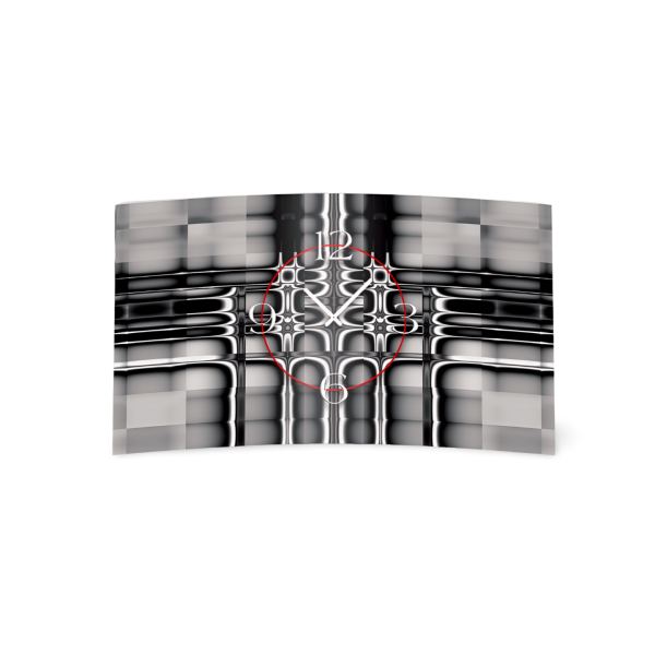 Abstrakt grau schwarz Designer Wanduhr modernes Wanduhren Design leise kein ticken dixtime 3DS-0208